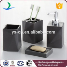 Modern 4pcs grey ceramic hotel bath set wholesale